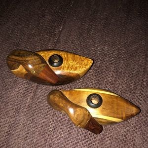 4-sale 2 Small Carved Wooden Duck Pen Holders- 529 $35 or $30 w/offer
